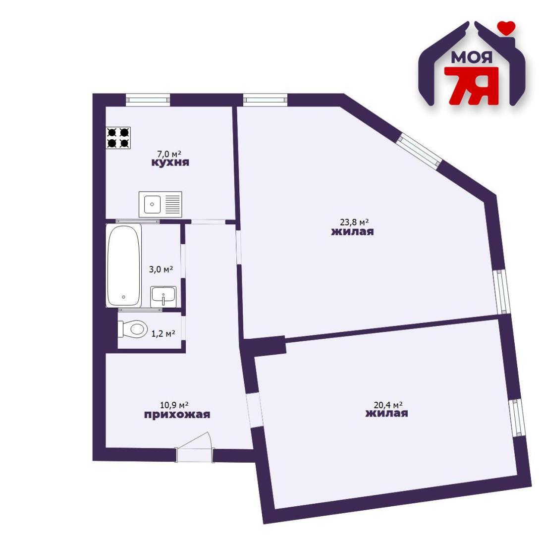 Wohnung 2 zimmer 67 m² Minsk, Belarus