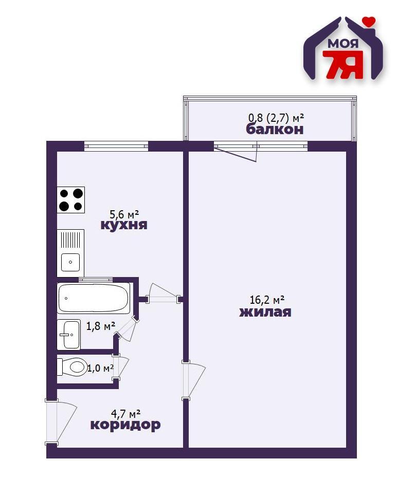 Appartement 1 chambre 29 m² Sloutsk, Bélarus