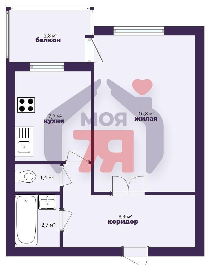 1 room apartment 39 m² Maladzyechna, Belarus