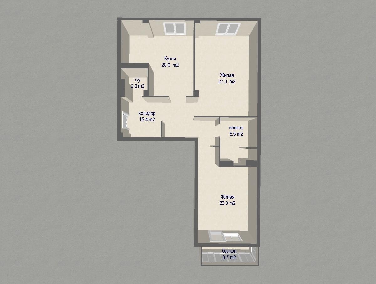 3 room apartment 97 m² Minsk, Belarus