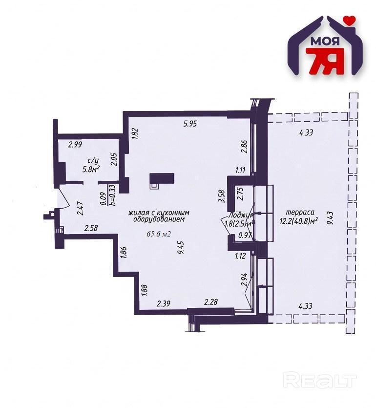 Квартира 3 комнаты 80 м² Минск, Беларусь