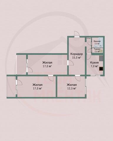 3 room apartment 72 m² Minsk, Belarus