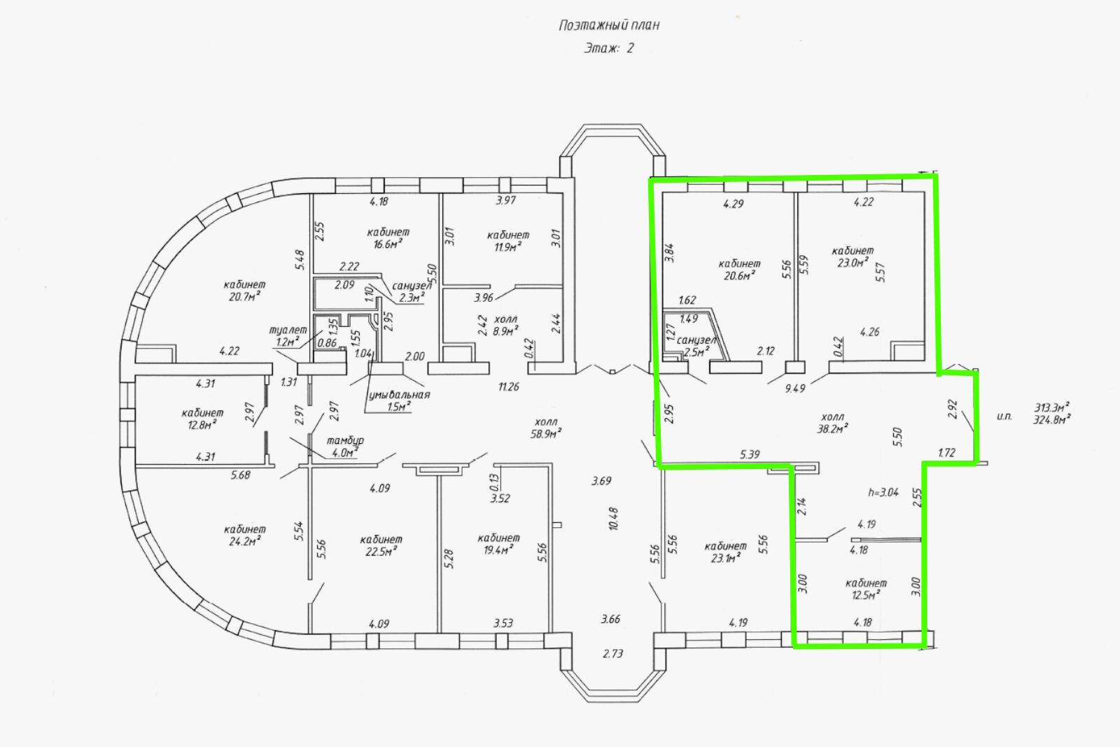 Office 3 rooms 97 m² in Minsk, Belarus