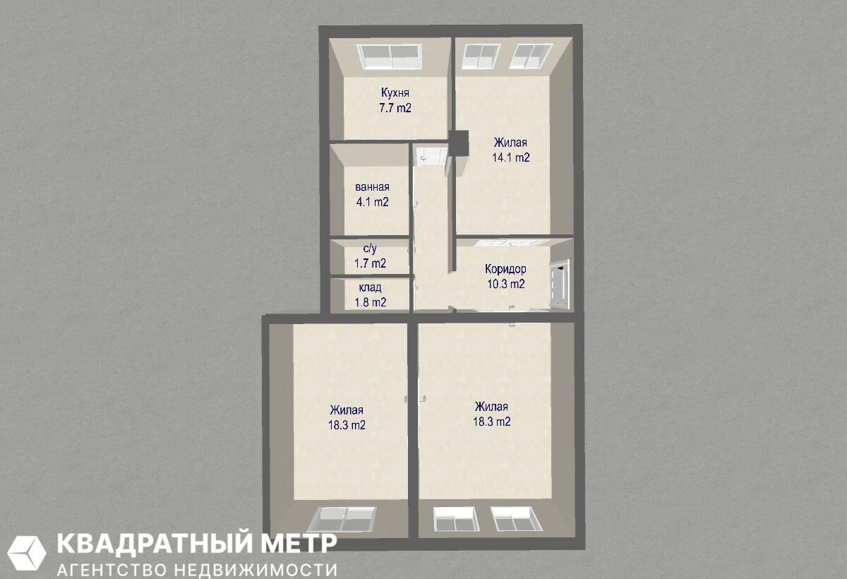 Wohnung 3 zimmer 76 m² Minsk, Belarus