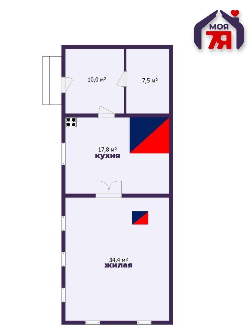 Casa 70 m² Akciabrski sielski Saviet, Belarús