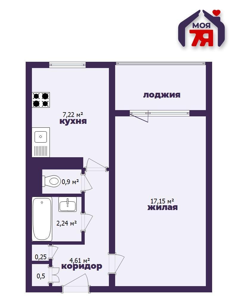 Wohnung 1 zimmer 35 m² Minsk, Belarus