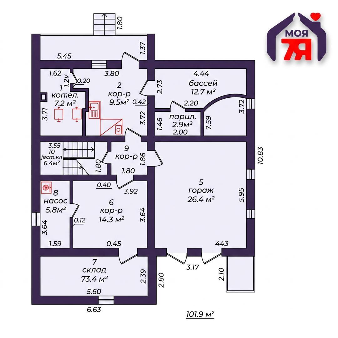 Casa 328 m² Viliejka, Belarús