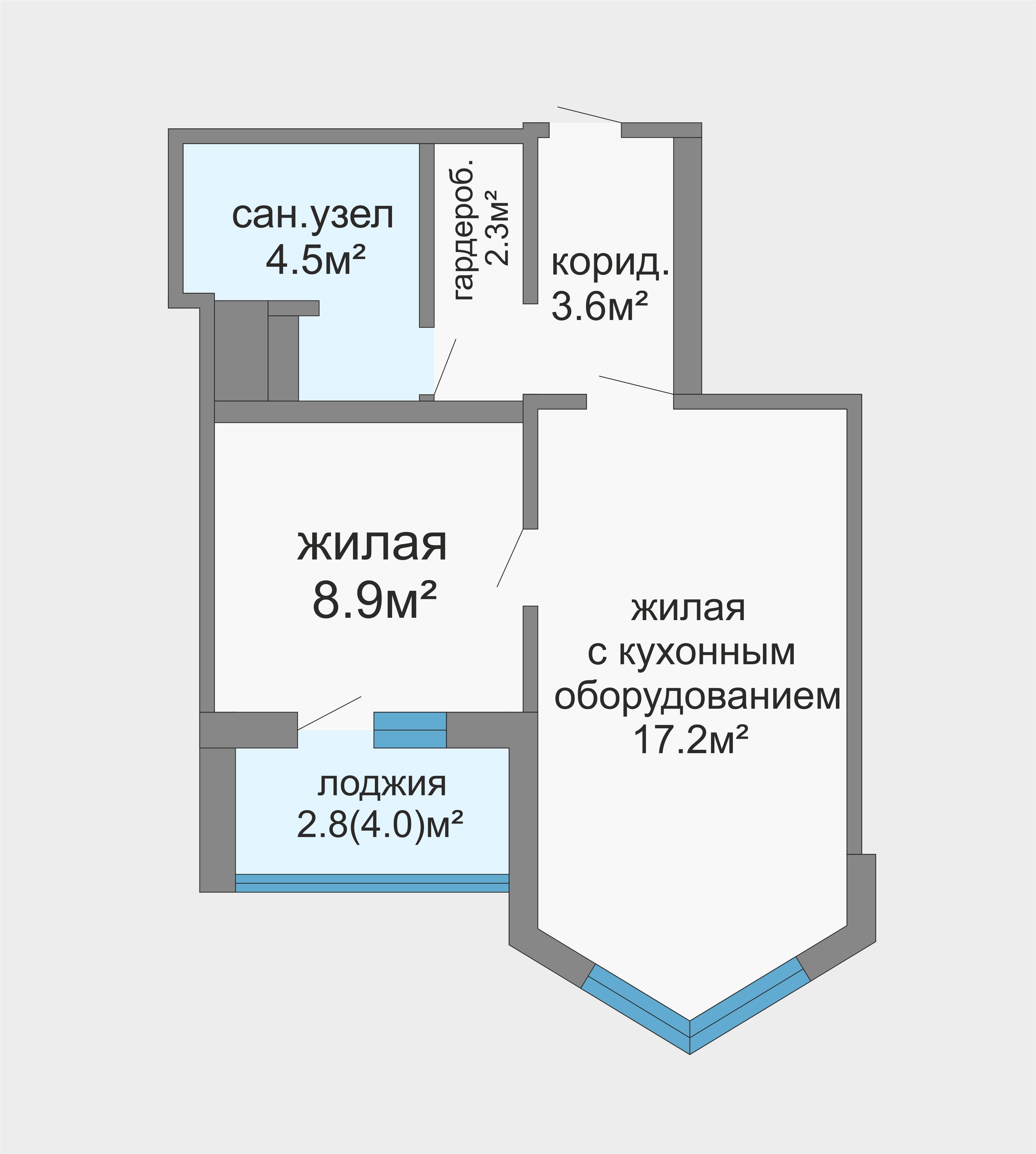 2 room apartment 37 m² Minsk, Belarus
