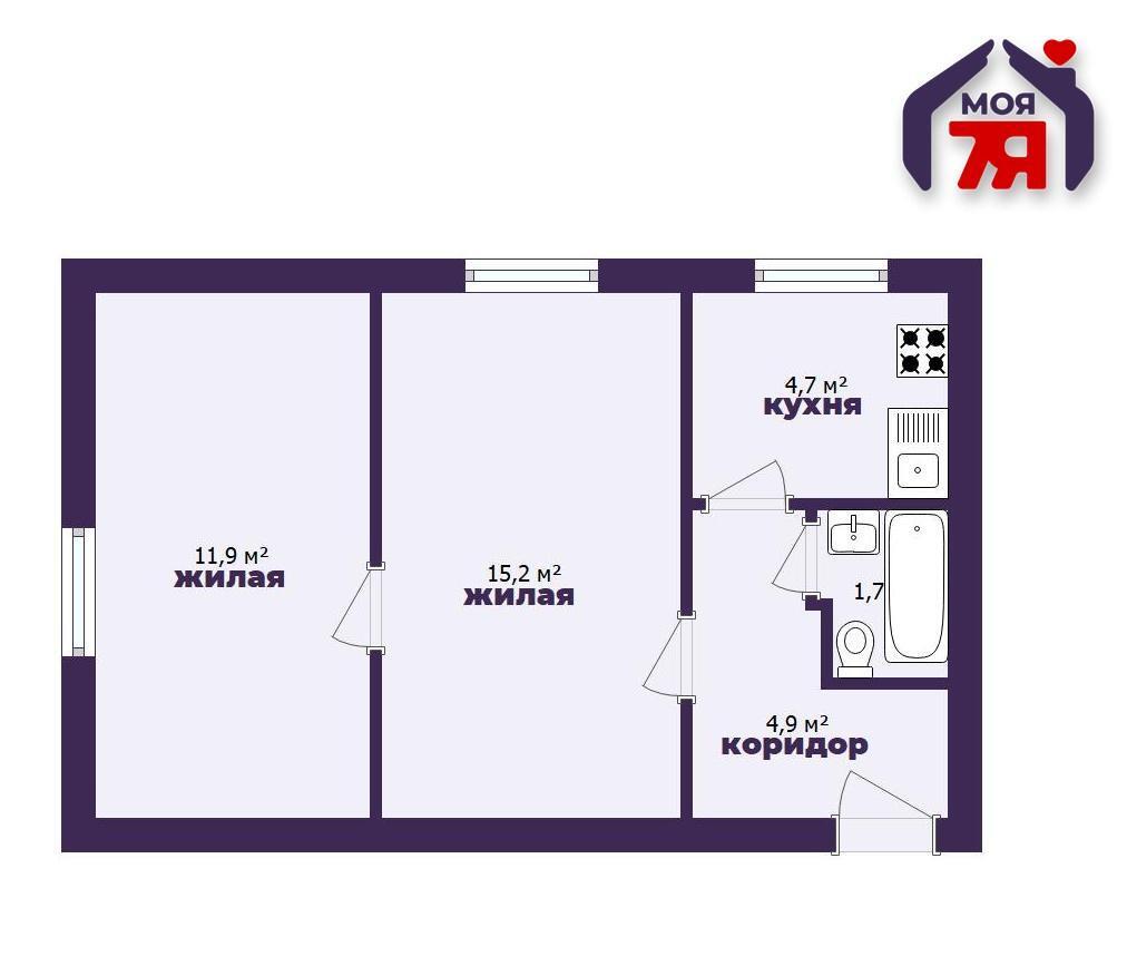 Apartamento 2 habitaciones 39 m² Slutsk, Belarús