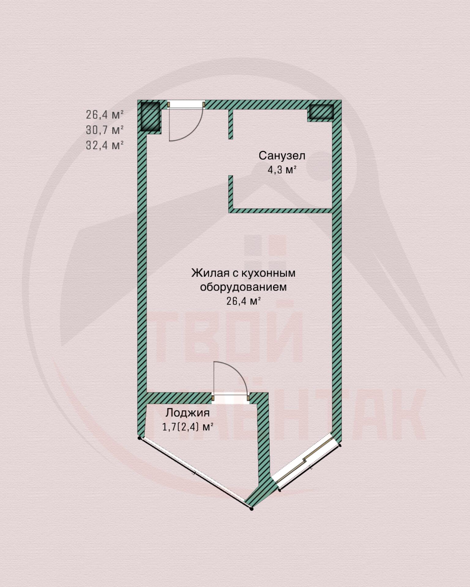 Apartamento 1 habitación 32 m² Minsk, Belarús