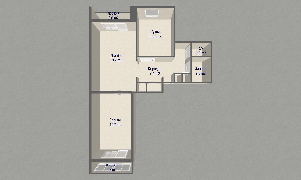 Квартира 2 комнаты 62 м² Минск, Беларусь