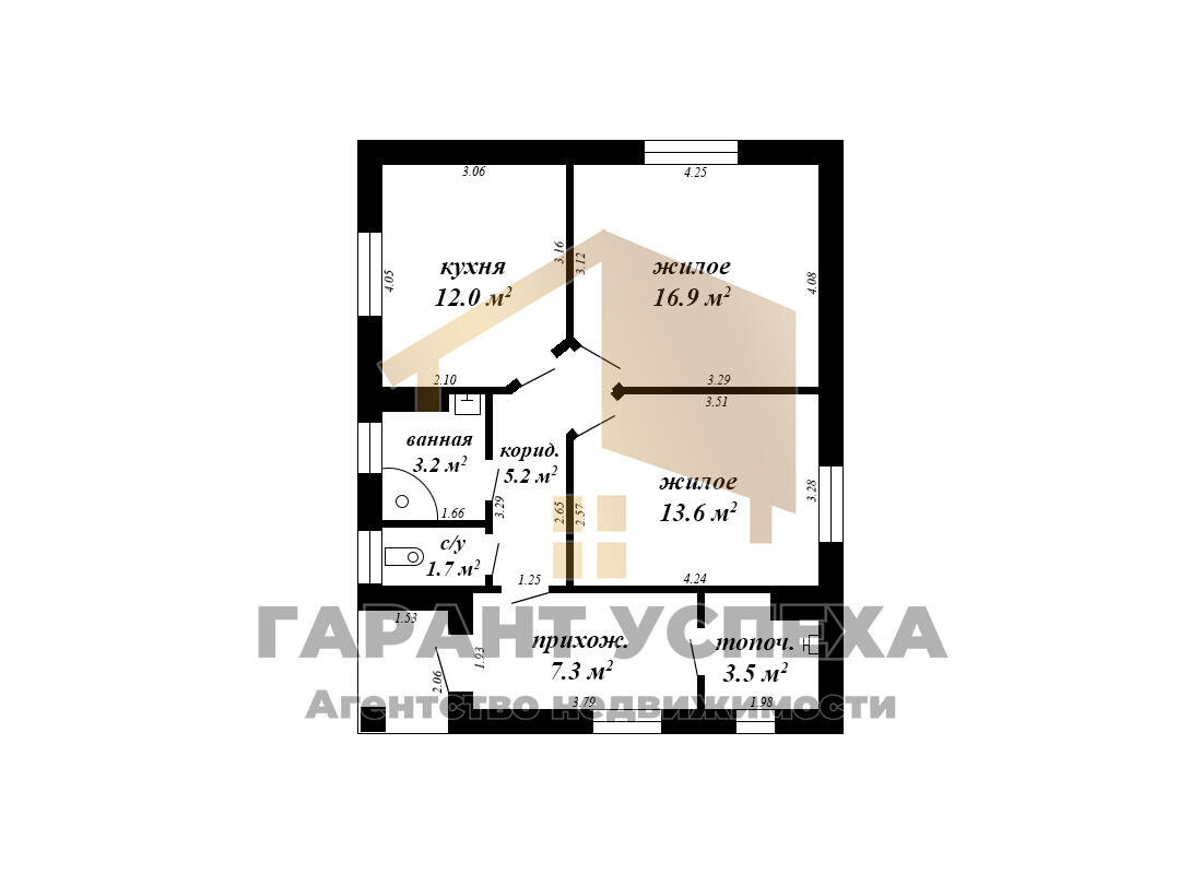 House 63 m² Vialikija Matykaly, Belarus