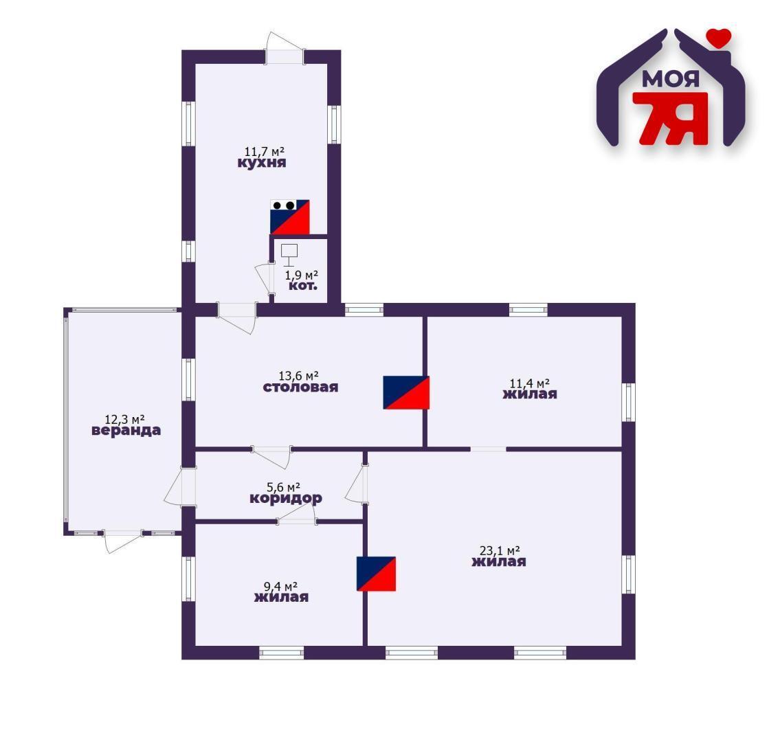 House 89 m² Haradok, Belarus