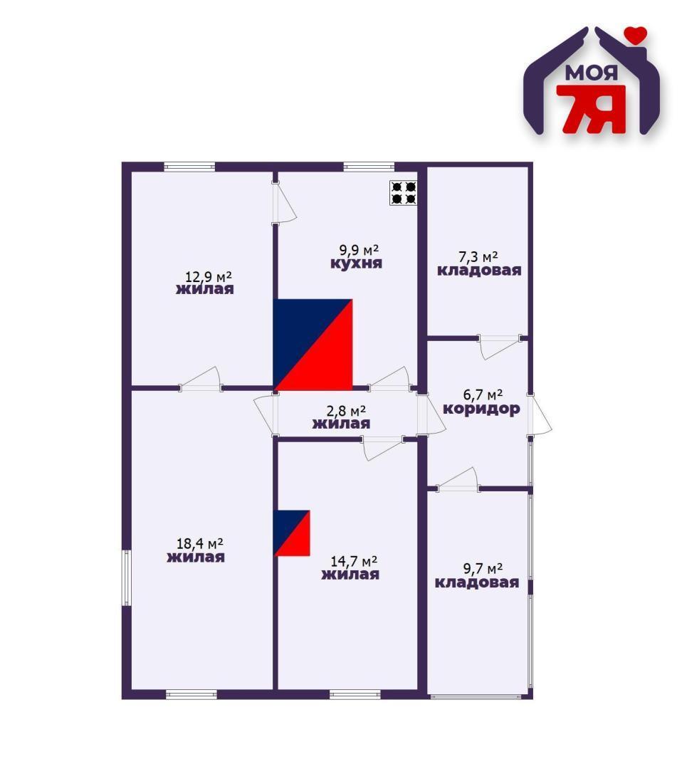 Maison 59 m² Krasnadvorski sielski Saviet, Bélarus