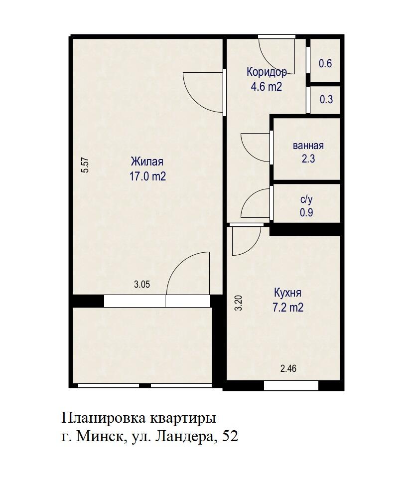 Wohnung 1 zimmer 35 m² Minsk, Belarus
