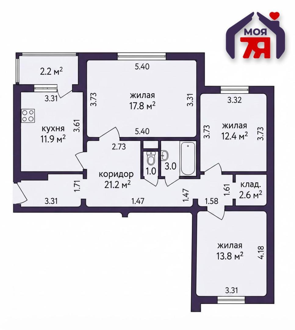 Apartamento 3 habitaciones 84 m² Minsk, Belarús