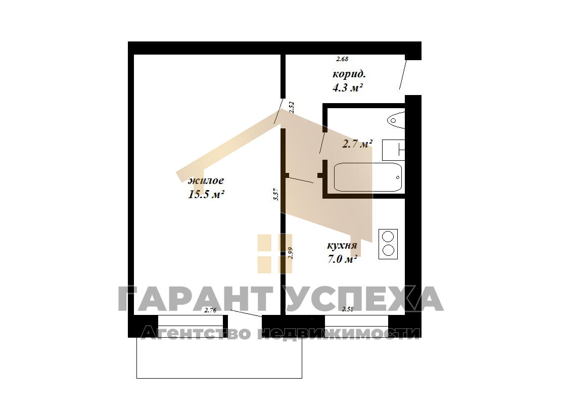 Apartamento 1 habitación 30 m² Muchaviecki sielski Saviet, Belarús