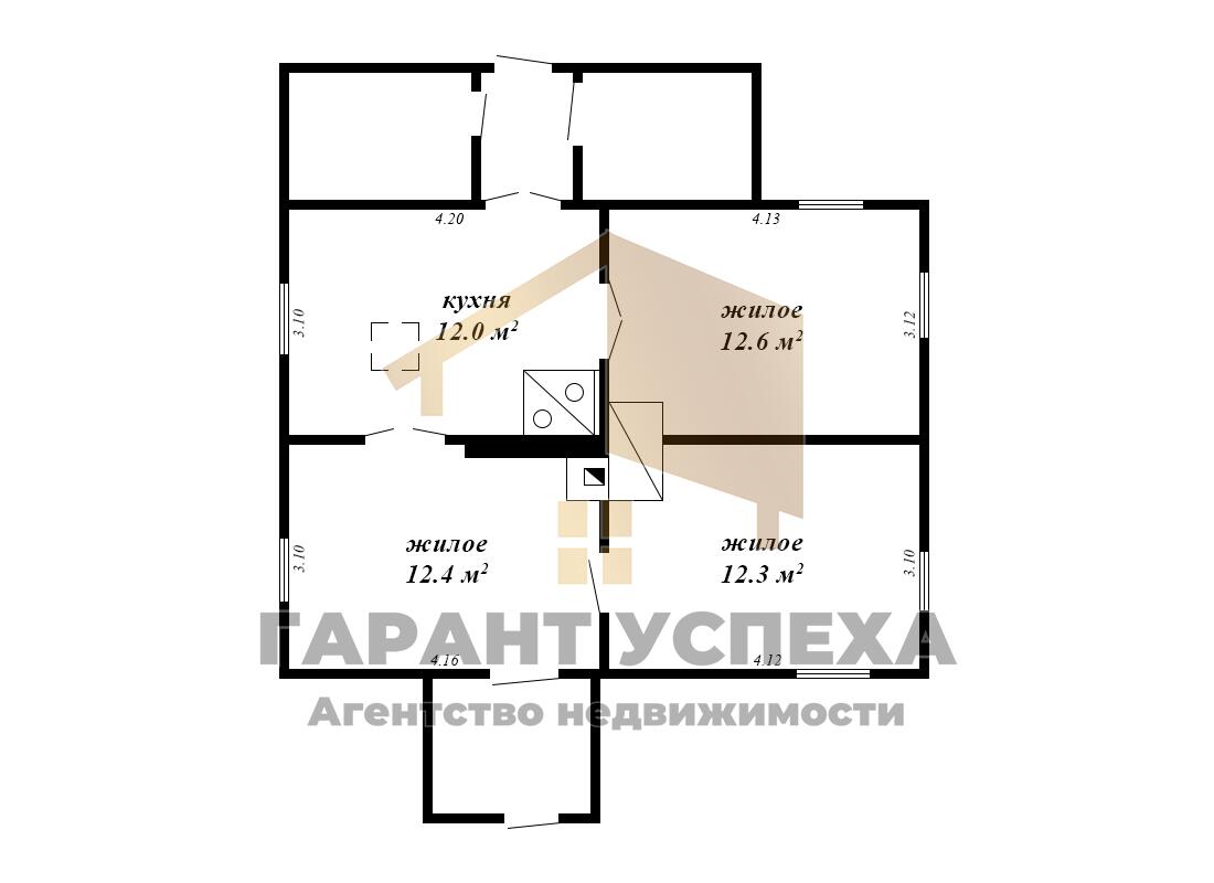 House 63 m² Damacauski sielski Saviet, Belarus