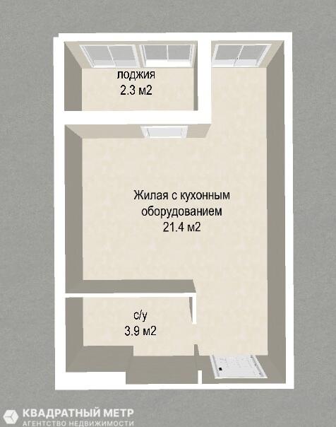 Квартира 1 комната 27 м² Минск, Беларусь