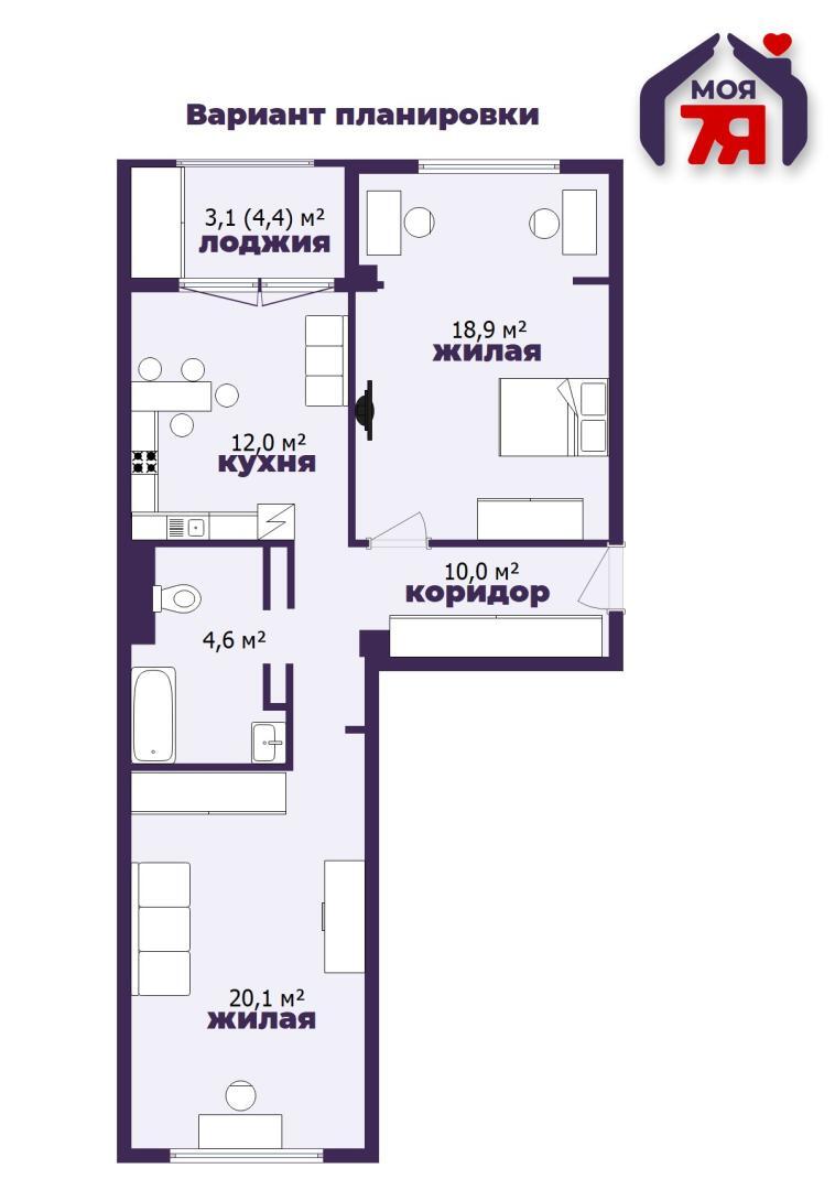 Apartamento 2 habitaciones 69 m² Minsk, Belarús