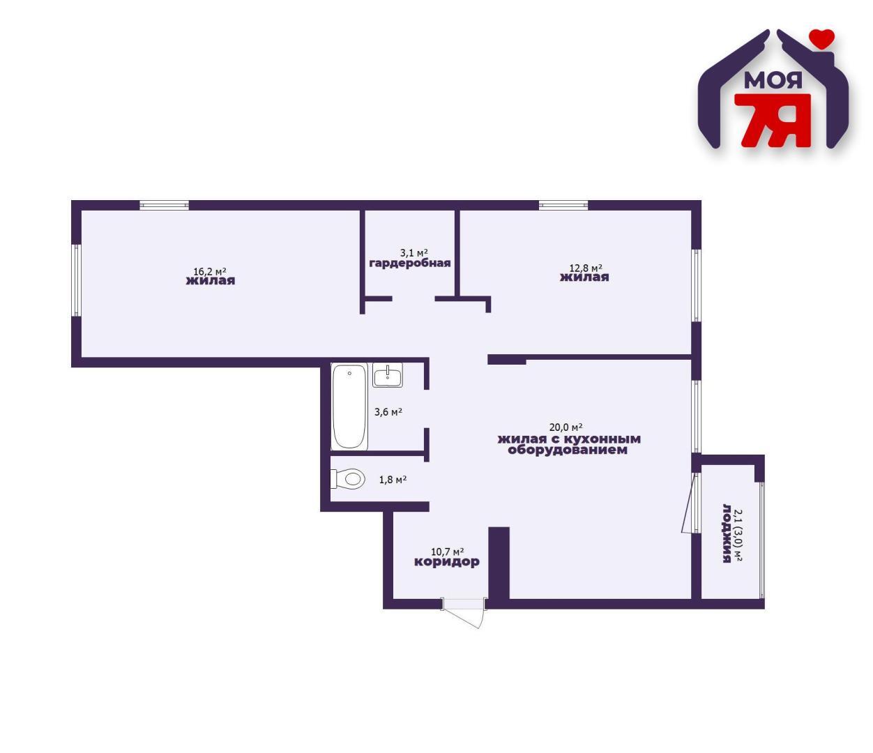 Wohnung 3 zimmer 70 m² Minsk, Belarus