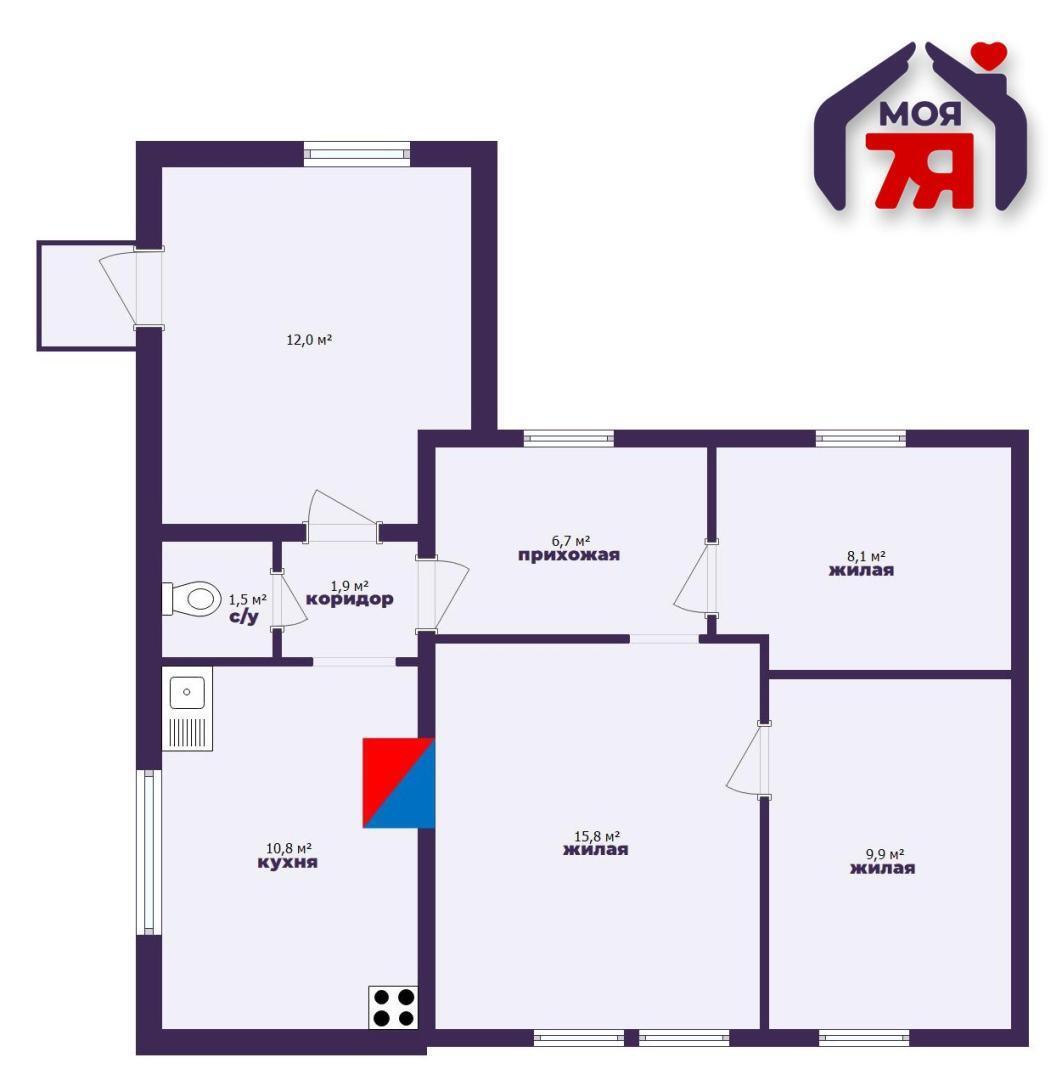 Appartement 3 chambres 55 m² Sloutsk, Bélarus