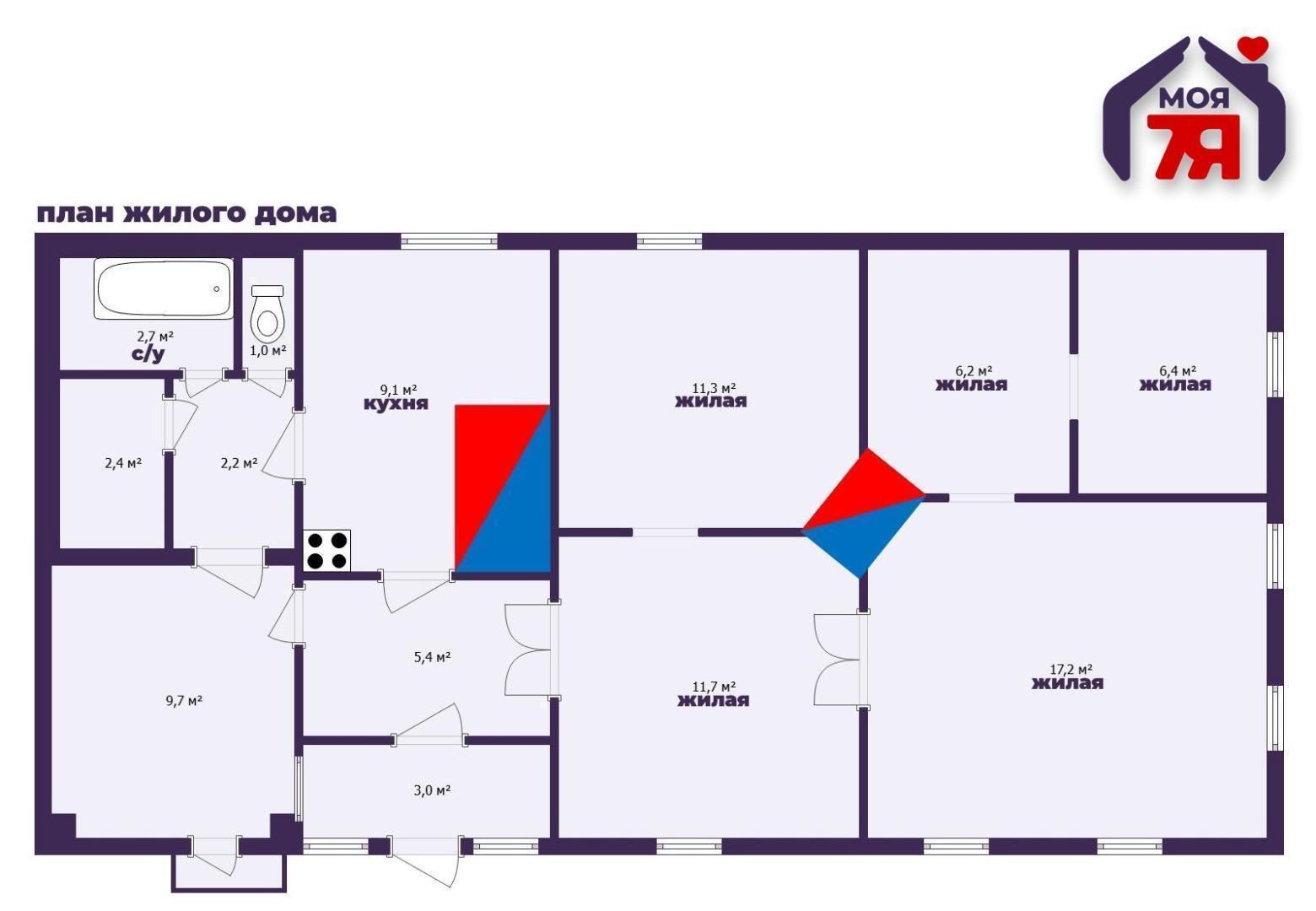 Дом 89 м² Старобин, Беларусь