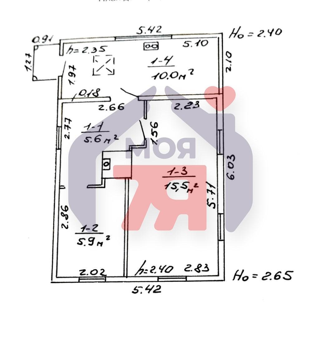 Casa 44 m² Aliachnovicki sielski Saviet, Belarús