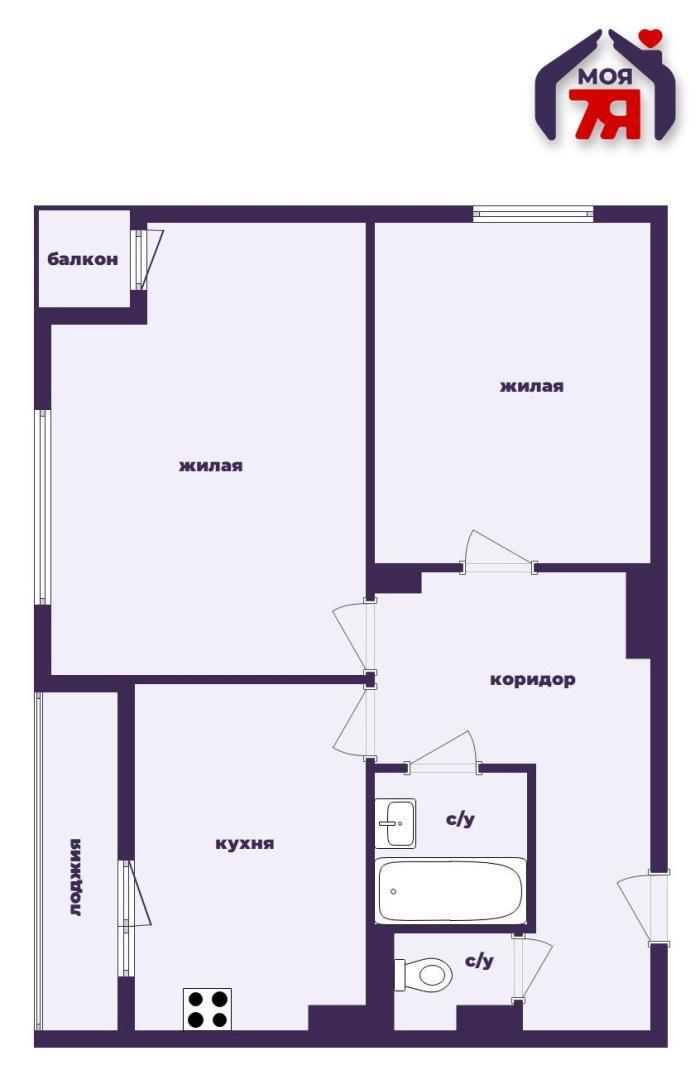 Wohnung 2 zimmer 56 m² Soligorsk, Belarus