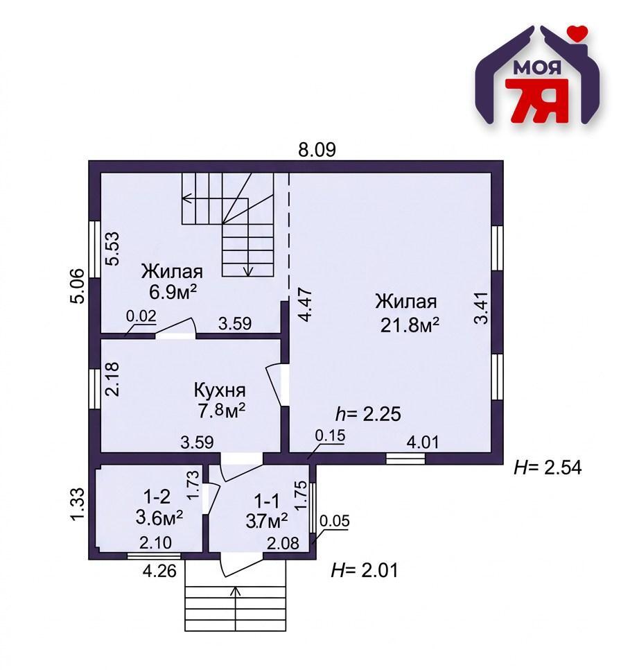 Maison 51 m² Visnieuski sielski Saviet, Bélarus