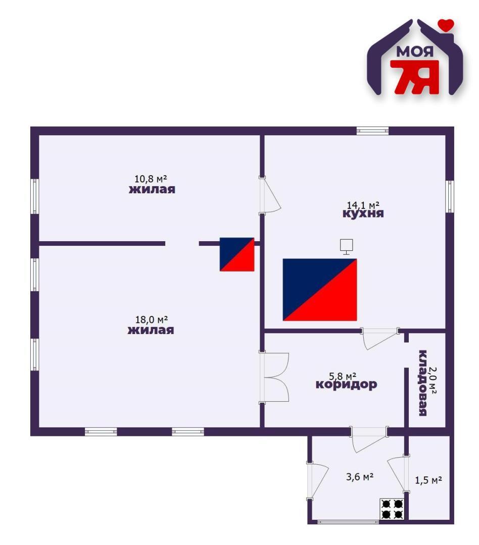 Haus 51 m² Rudnia, Belarus