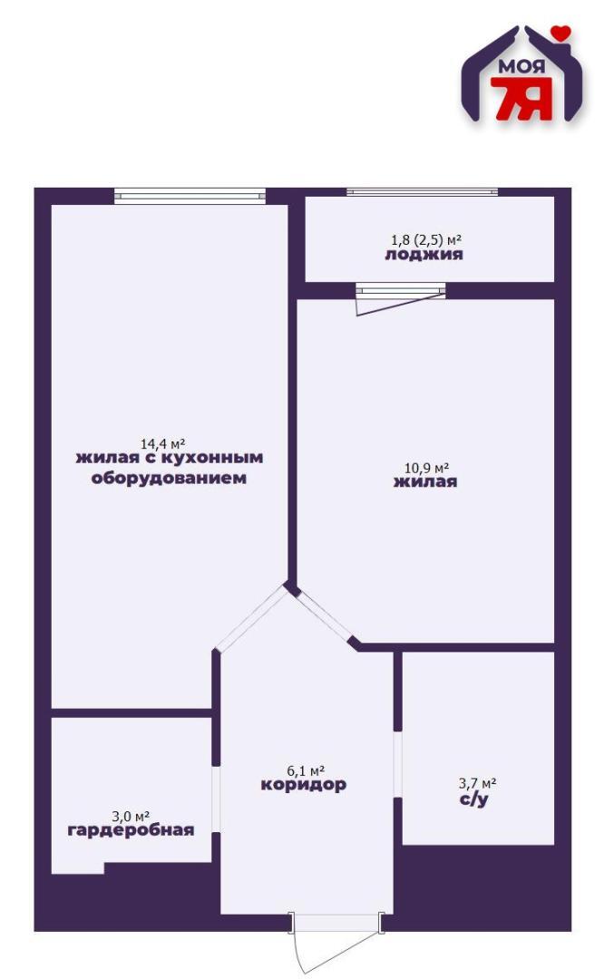 Квартира 2 комнаты 38 м² Минск, Беларусь