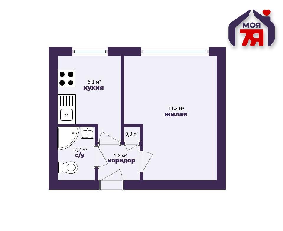 Mieszkanie 1 pokój 21 m² Soligorsk, Białoruś