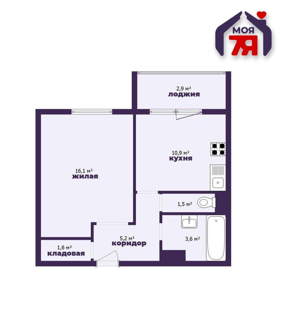 Apartamento 1 habitación 39 m² Kopishche, Belarús