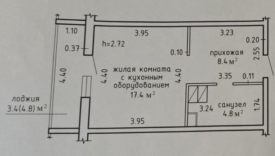 1 room apartment 31 m² Kopishche, Belarus