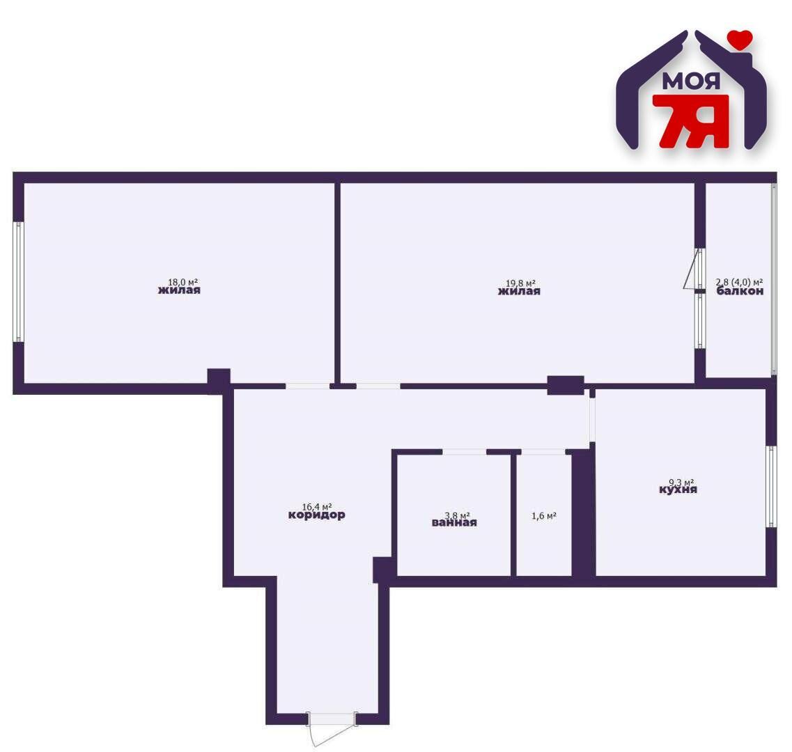 Квартира 2 комнаты 72 м² Минск, Беларусь