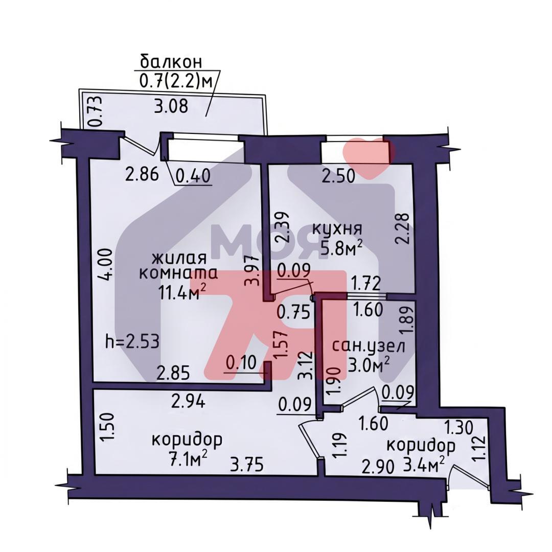 Квартира 1 комната 31 м² Молодечно, Беларусь