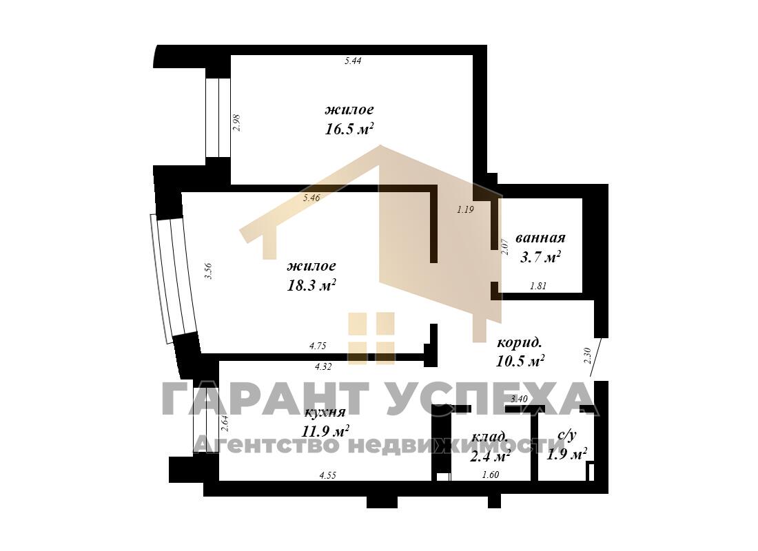 Mieszkanie 2 pokoi 65 m² Muchaviecki sielski Saviet, Białoruś