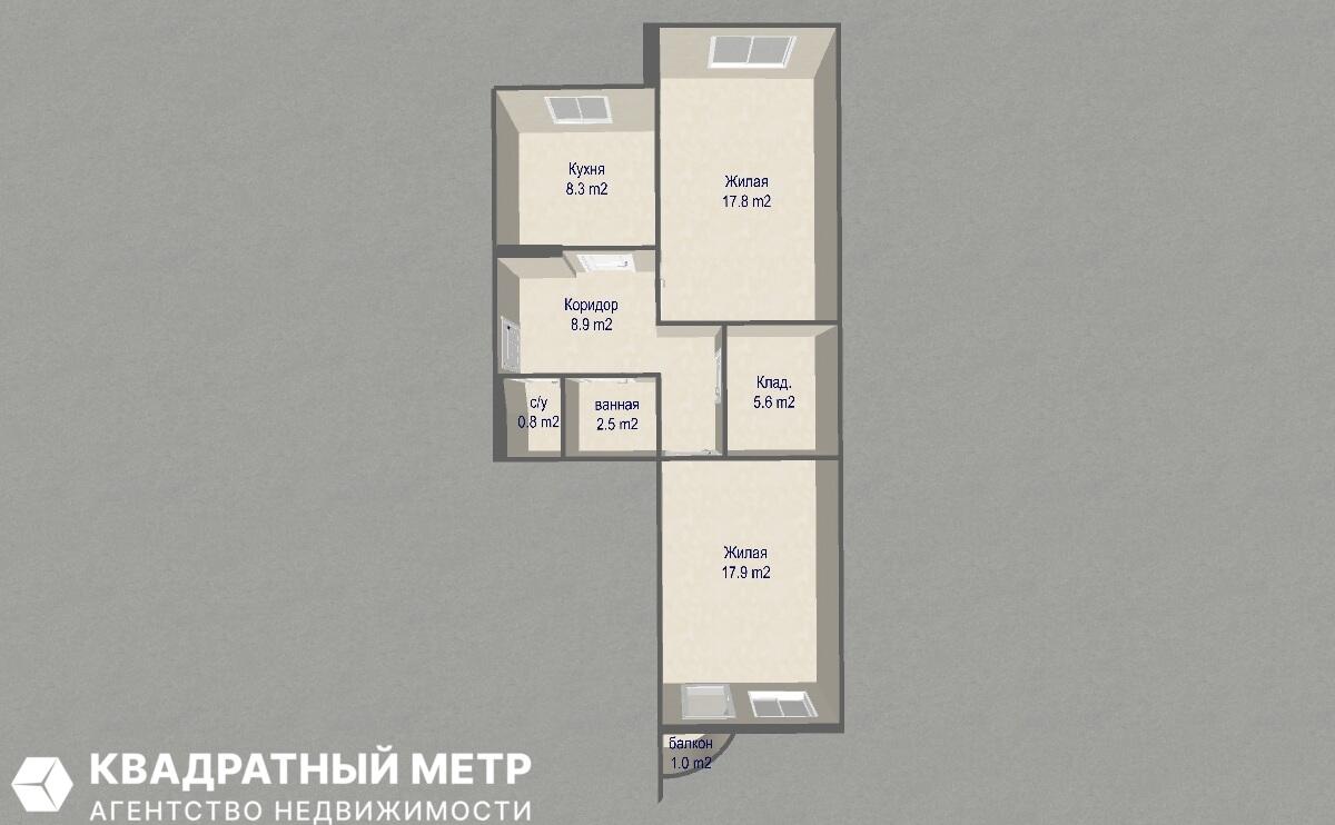 Квартира 2 комнаты 62 м² Лида, Беларусь