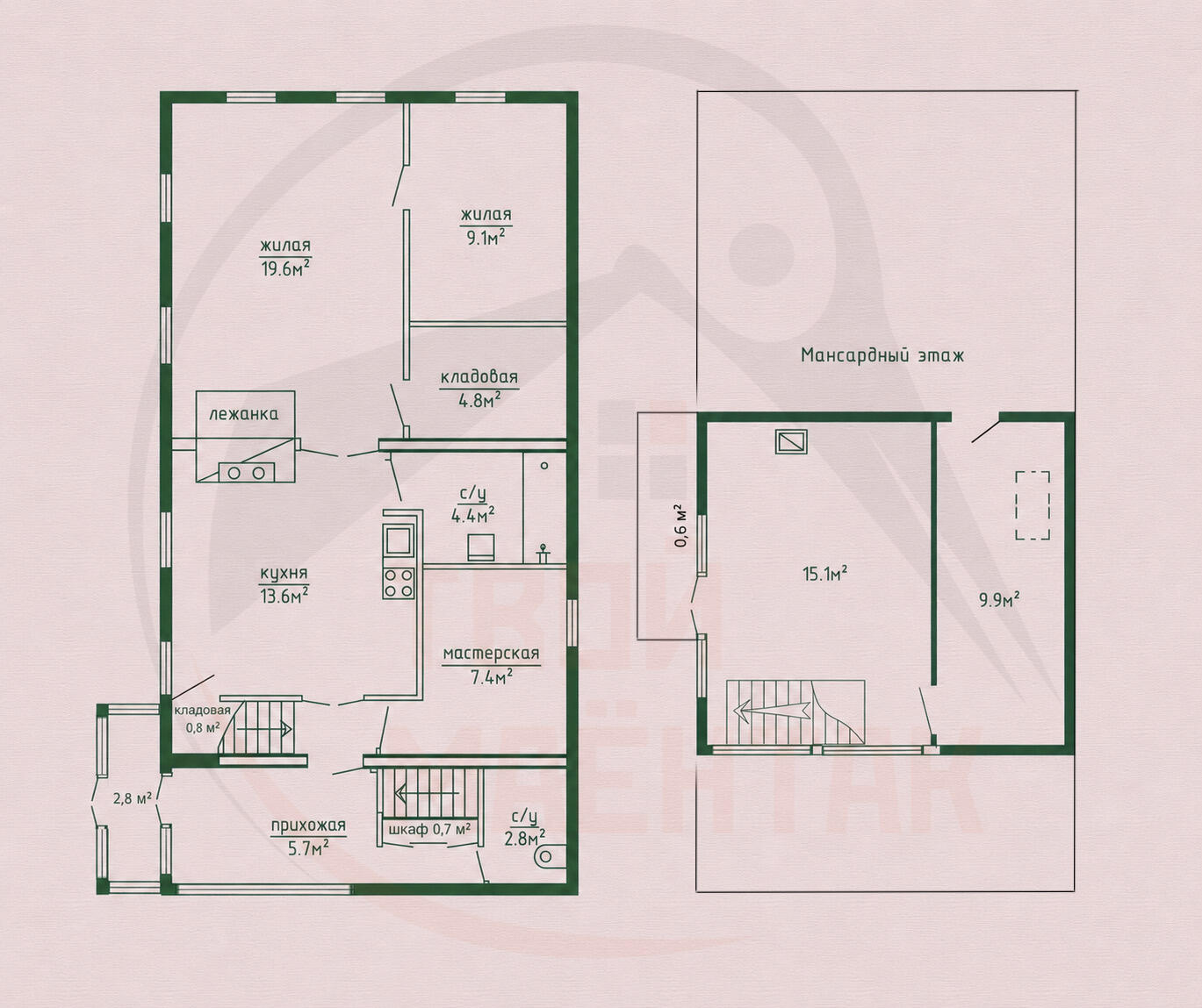 House 74 m² Losnica, Belarus