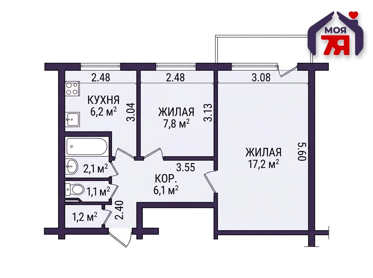 Apartamento 2 habitaciones 42 m² Minsk, Belarús