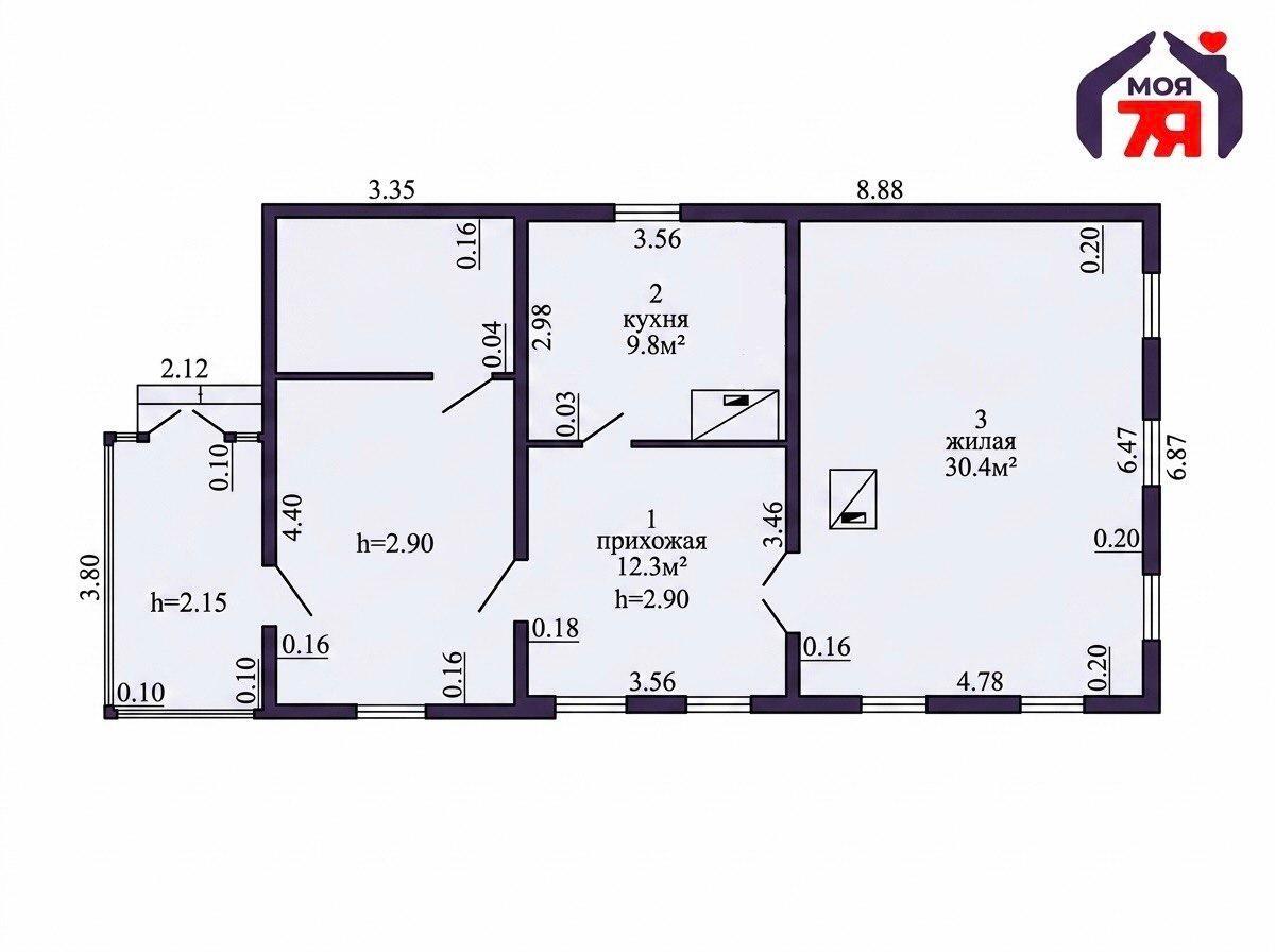 Maison 53 m² Lucniki, Bélarus