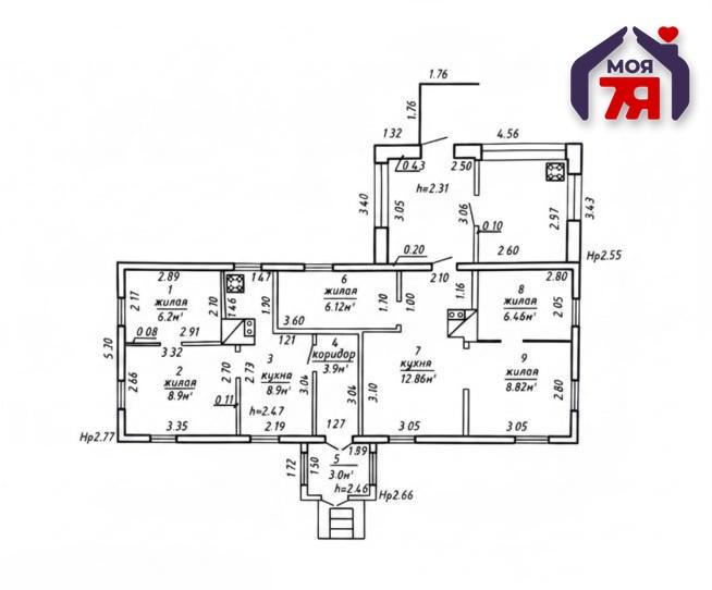  31 m² Mołodeczno, Białoruś