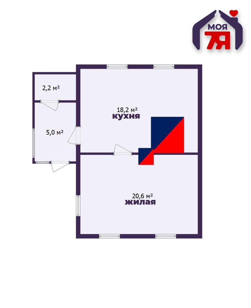 Haus 46 m² Kurhanski sielski Saviet, Belarus