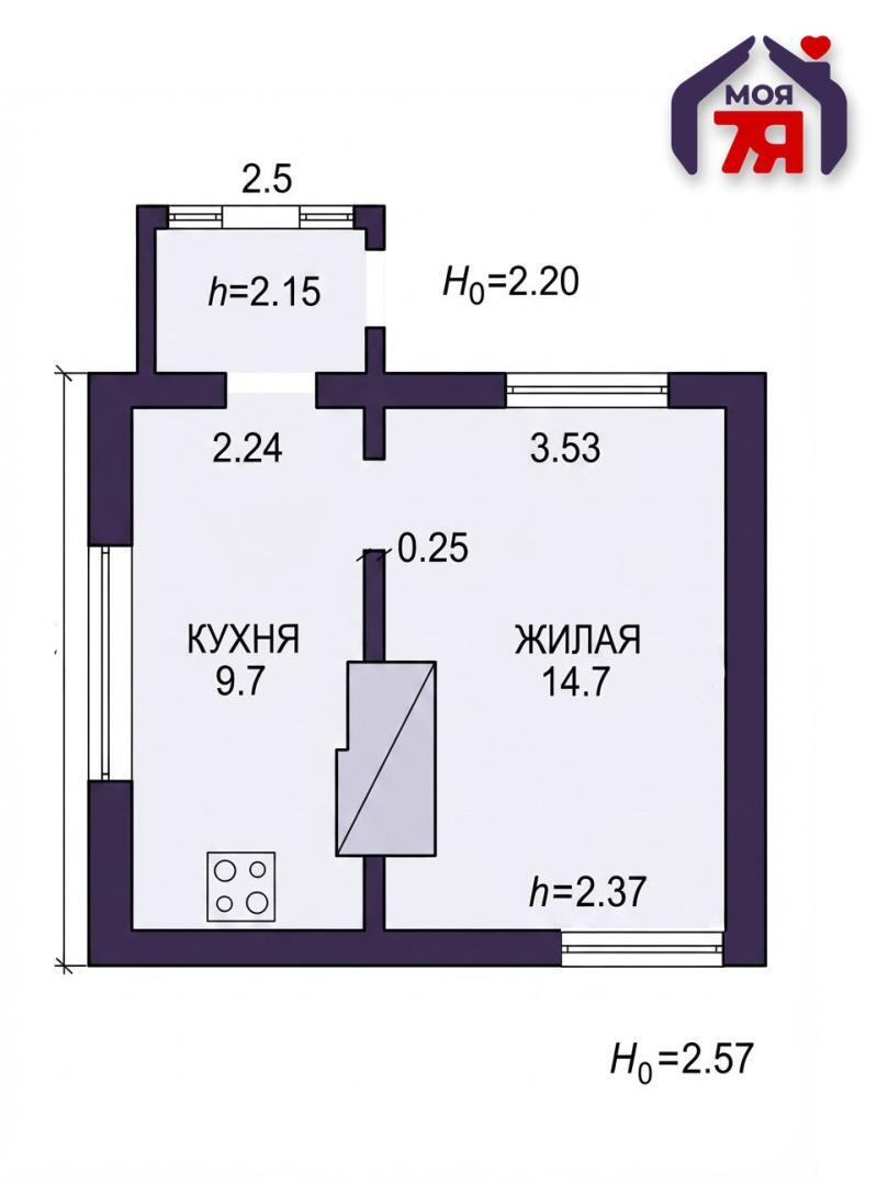 Casa 37 m² Haranski sielski Saviet, Belarús