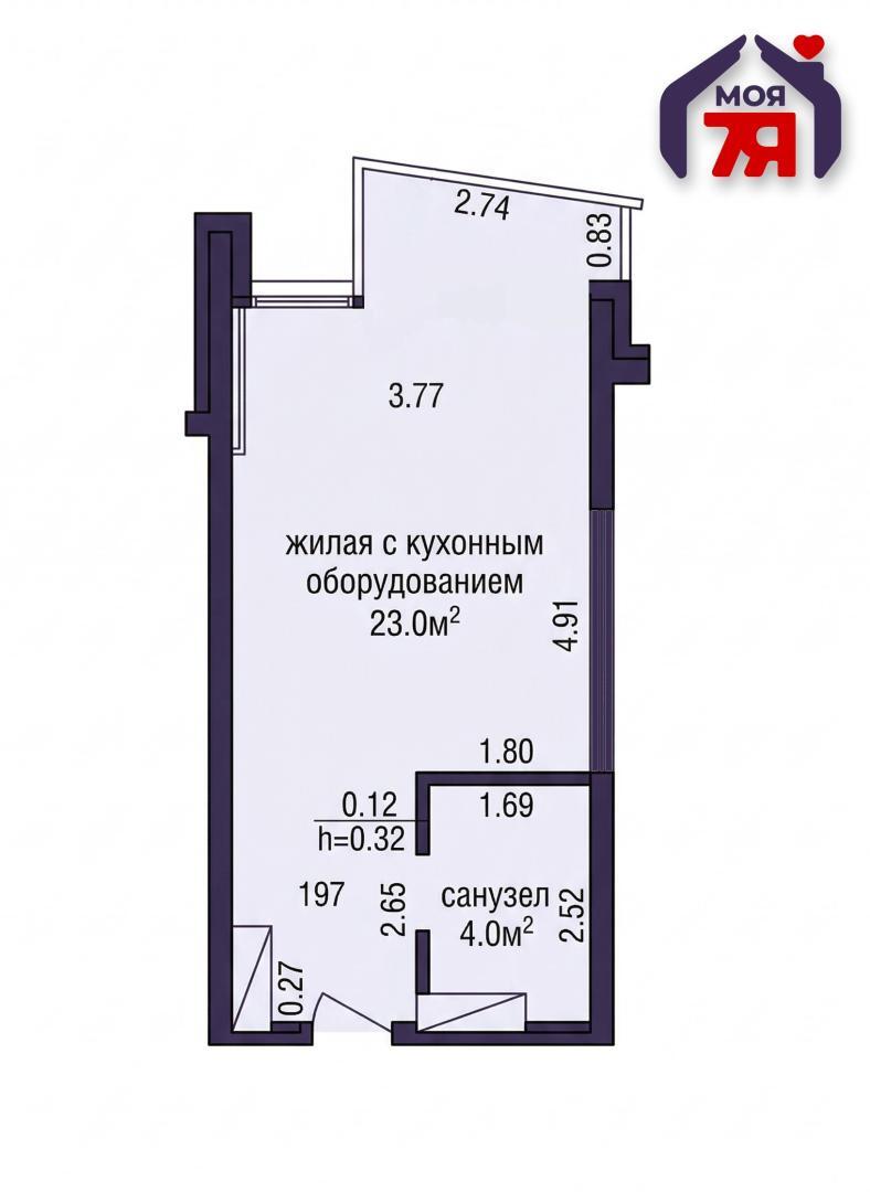 Appartement 1 chambre 27 m² Minsk, Bélarus