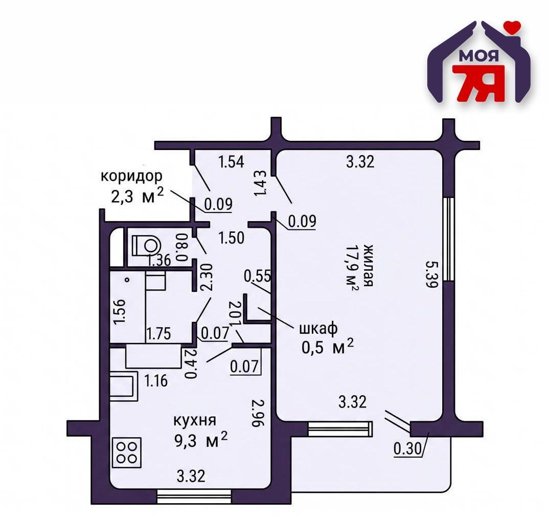 Appartement 1 chambre 37 m² Hatava, Bélarus