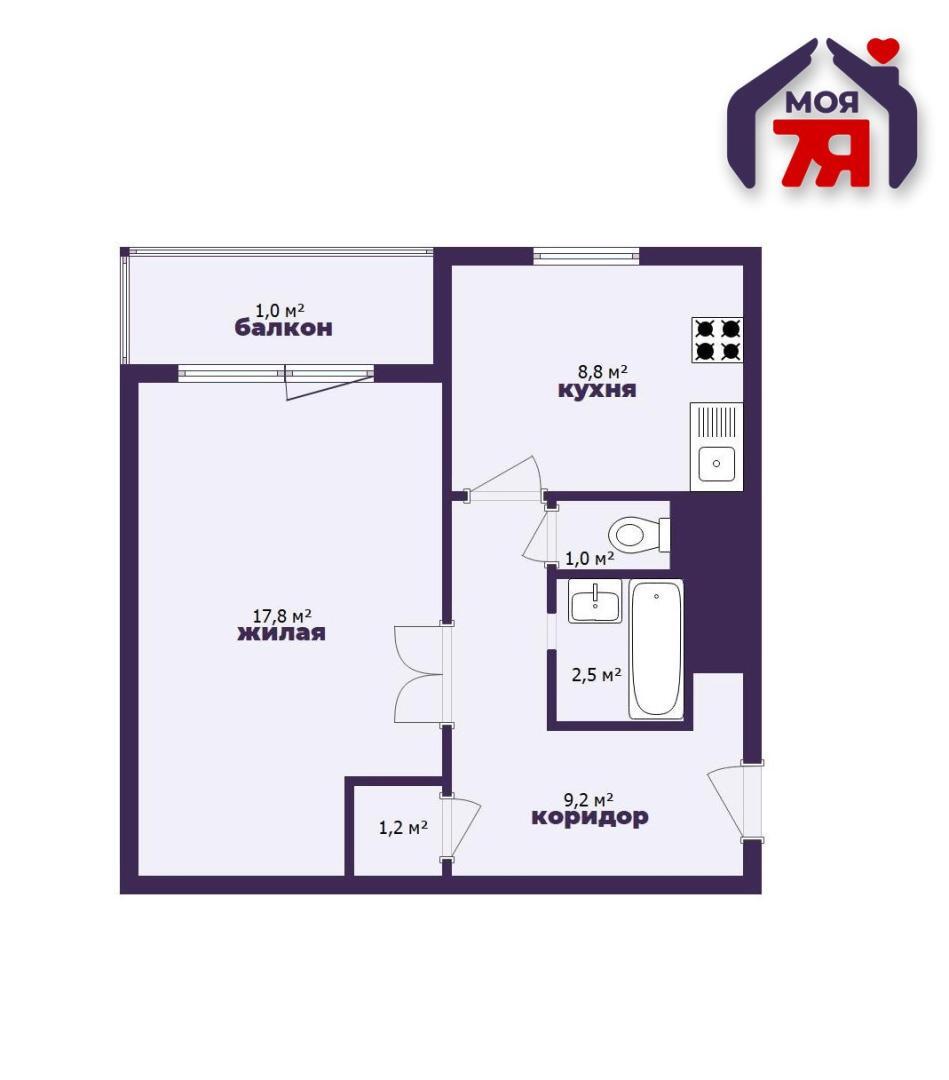 Appartement 1 chambre 42 m² Maladetchna, Bélarus