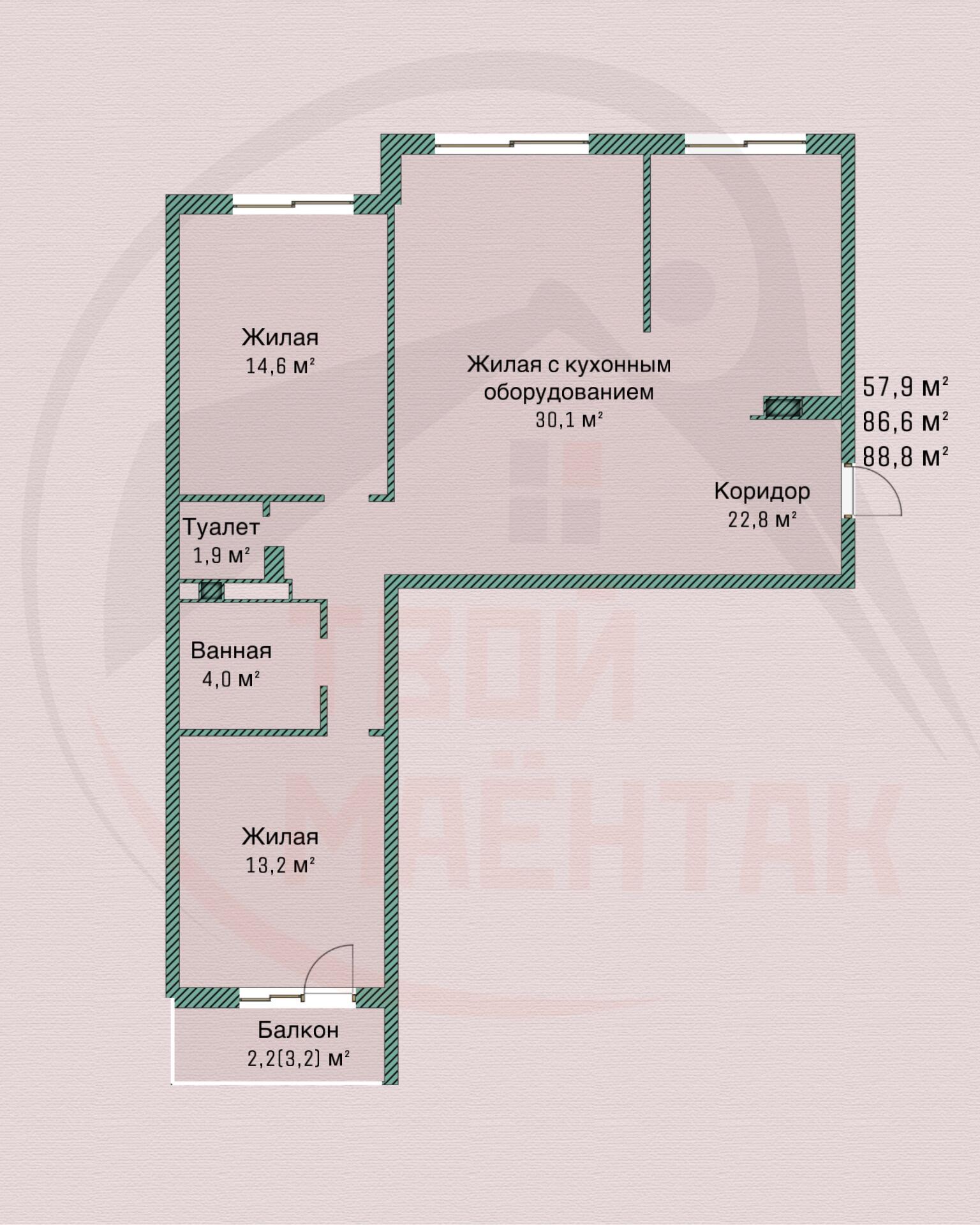 Mieszkanie 3 pokoi 89 m² Mińsk, Białoruś