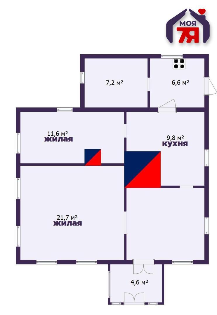 Casa 56 m² Bucacinski sielski Saviet, Belarús